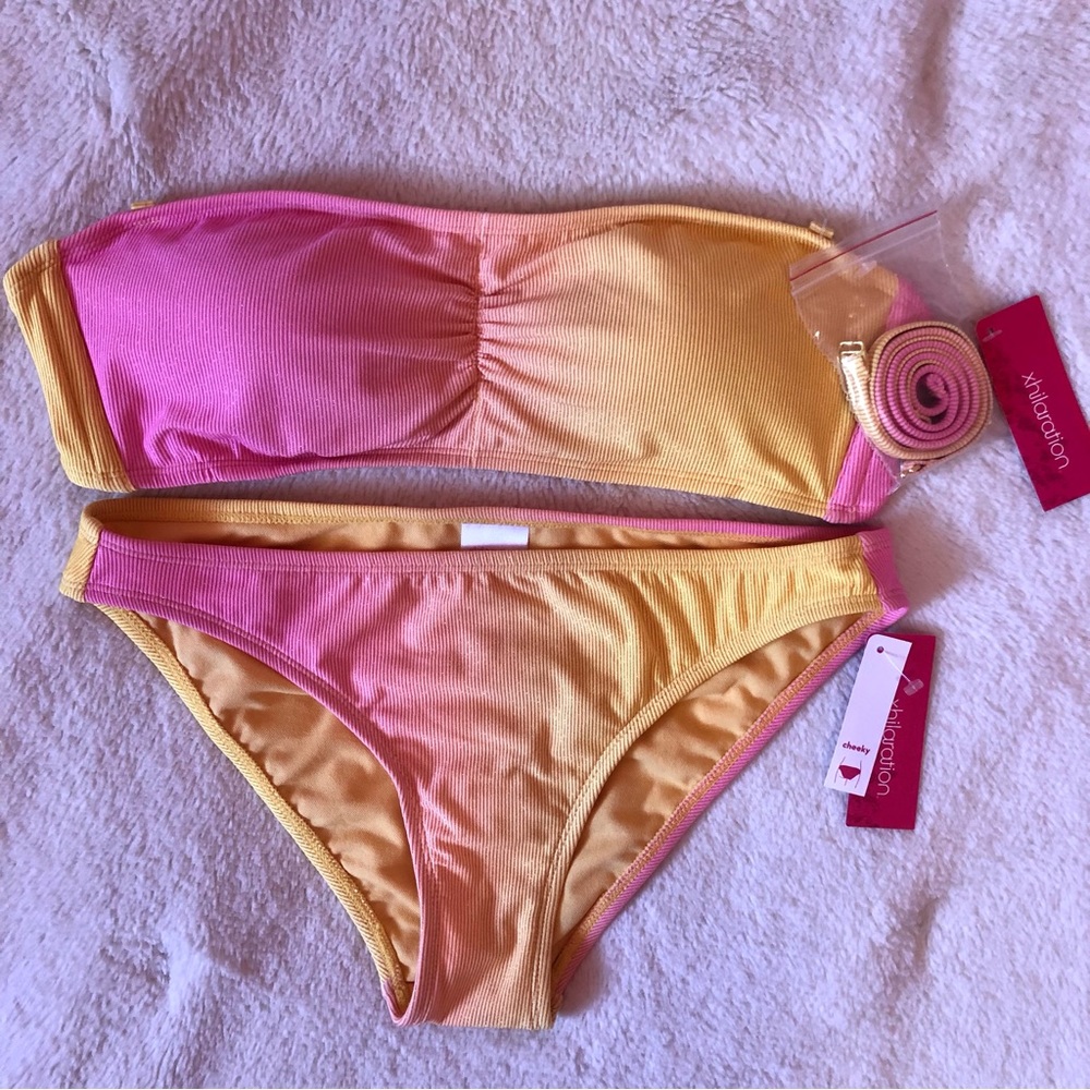 NWT Pink And Yellow Ombré Bikini